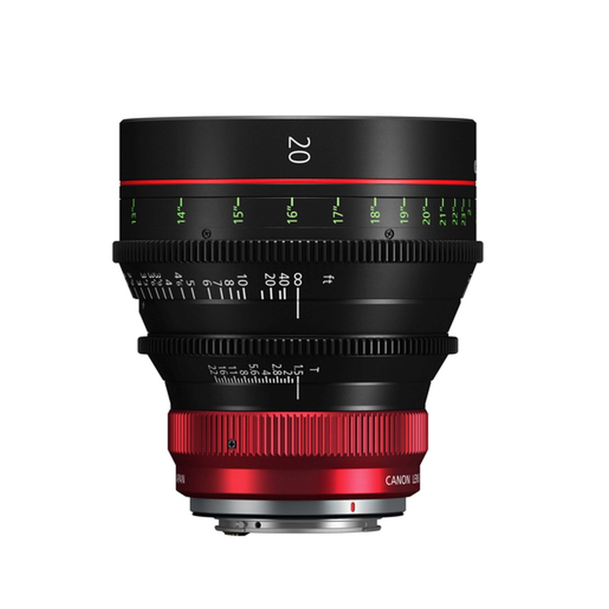 Canon CN-R 20 mm/ T1,5 L F (Meter) RF Prime Objektiv Canon CN-R 20 mm/ T1,5 L F (Meter) RF Prime Objektiv