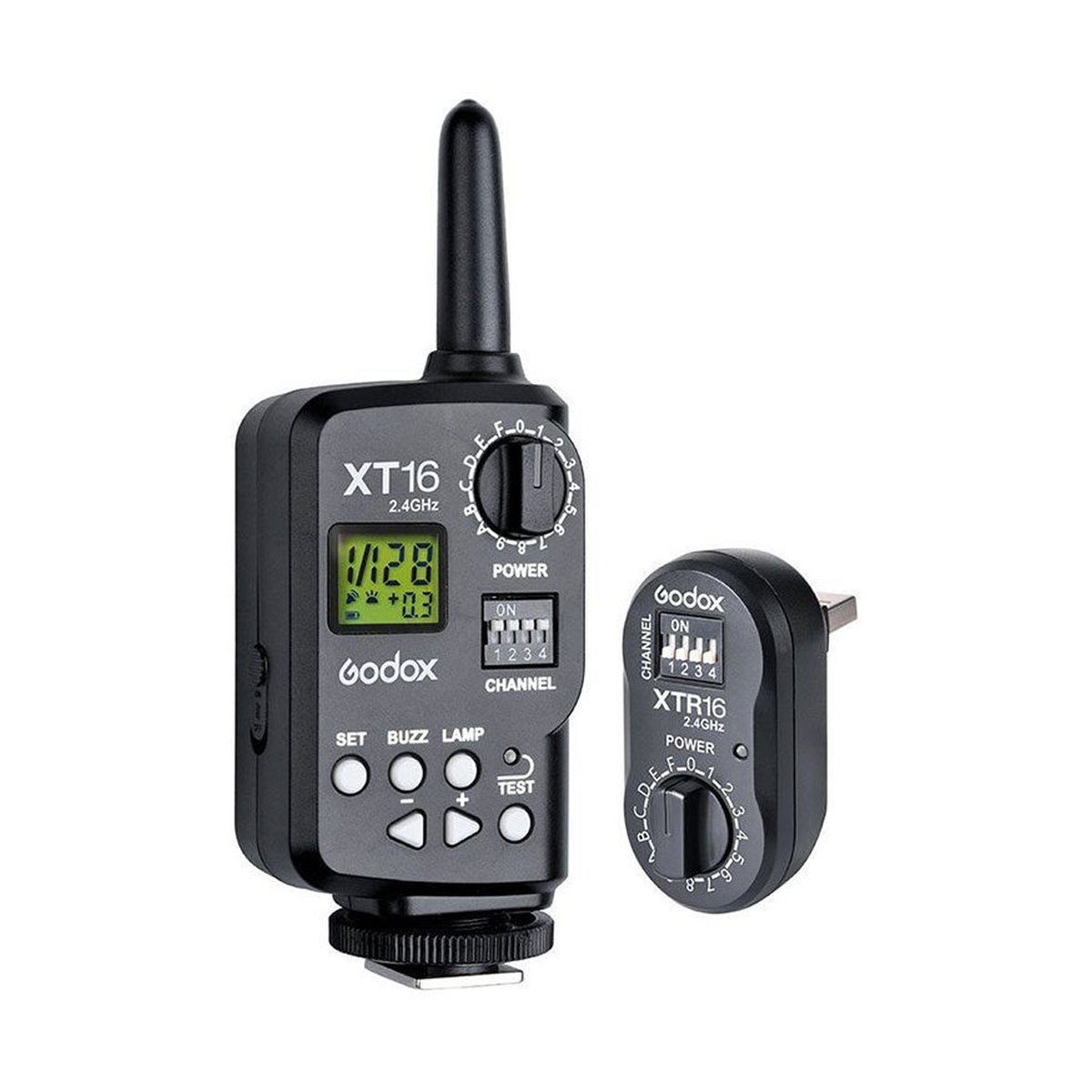 Godox Power Remote XT-16 2.4G - Lieferumfang: Godox XT16 Funkauslöser-Set mit Sender und Empfänger