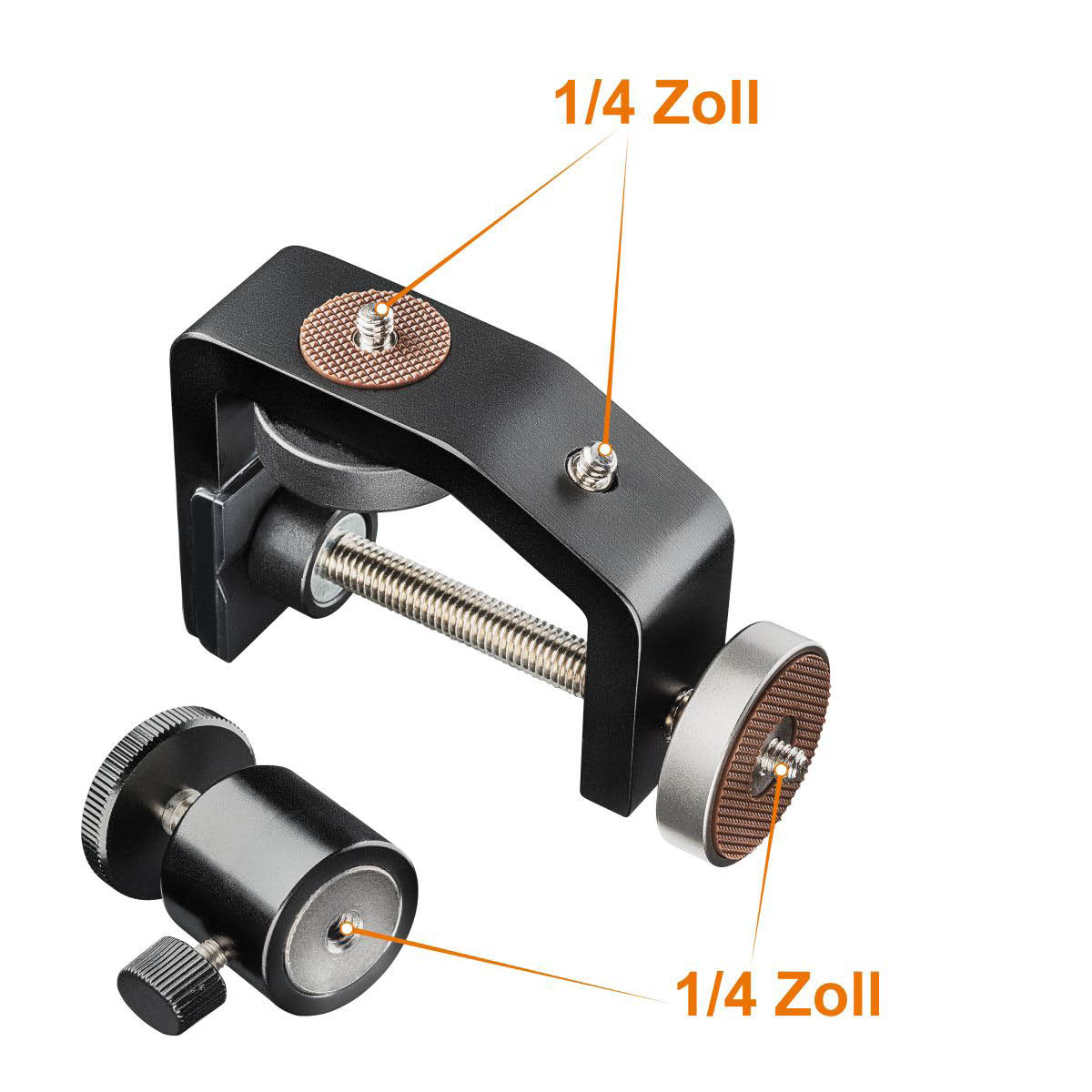 Walimex pro KX-25 Stativ Klemme mit Kugelkopf