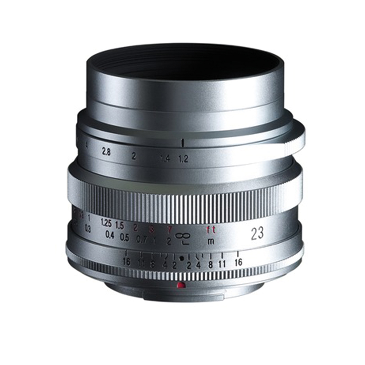 Voigtländer 23 mm 1:1,2 Nokton Fuji X Silber
