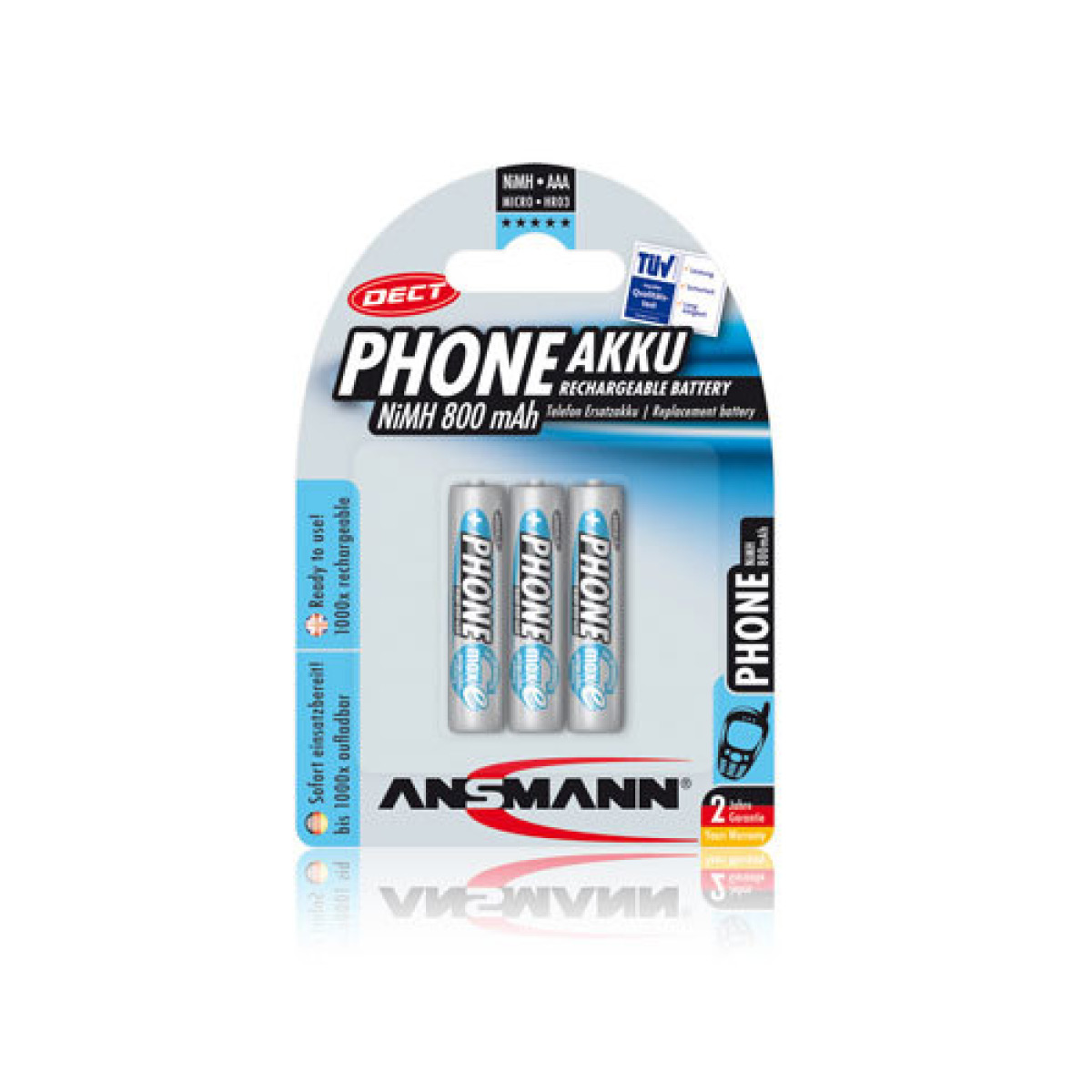 Ansmann Akku maxE Phone Micro AAA 3er Blister