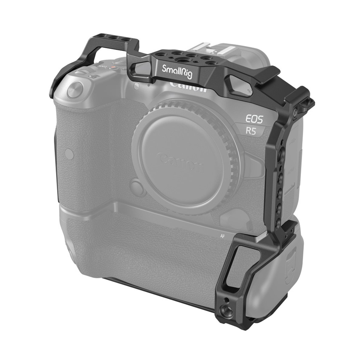 SmallRig 3464B Cage für Canon EOS R5/R6/R5C/R6 Mark II mit BG-R10 - Anwendungsbeispiel: SmallRig Kamerakäfig auf Canon EOS R5 mit Batteriegriff SmallRig 3464B Cage für Canon EOS R5/R6/R5C/R6 Mark II mit BG-R10 - Anwendungsbeispiel: SmallRig Kamerakäfig auf Canon EOS R5 mit Batteriegriff