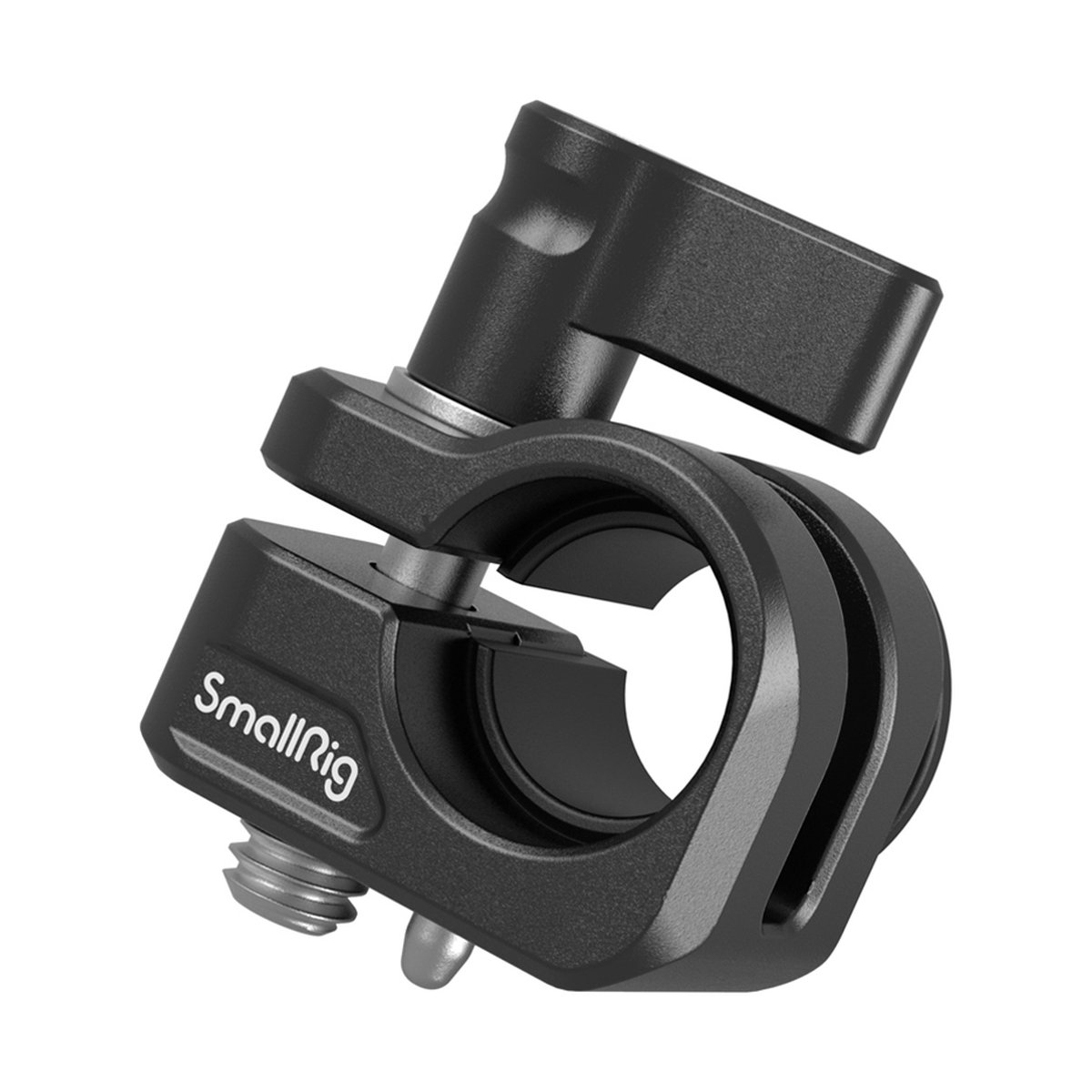 SmallRig 3598 Einzelstabklemme 12 mm / 15 mm - Detailansicht der SmallRig Klammer mit verstellbarem Gelenk.