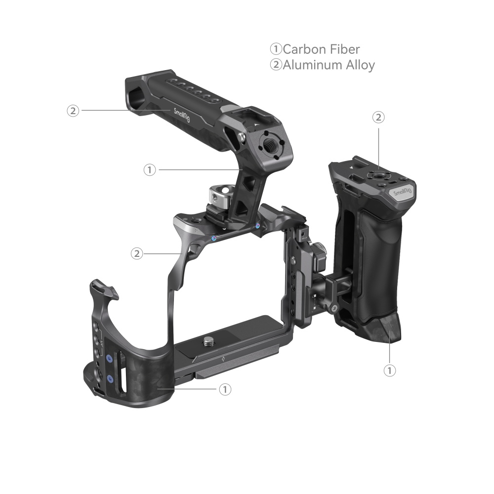 SmallRig 3710 Rhinoceros Advanced Cage Kit für Sony Alpha 7R V / Alpha 7 IV / Alpha 7S III