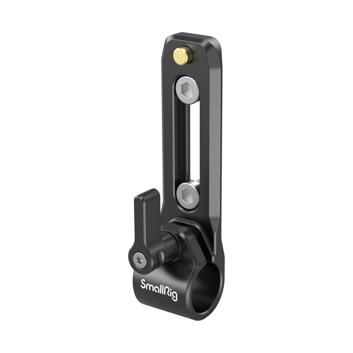 SmallRig 3011 Stangenklemme ( mit Nato Schiene) - Produktansicht der SmallRig Montageklemme mit Drehgriff und Montageschlitz
