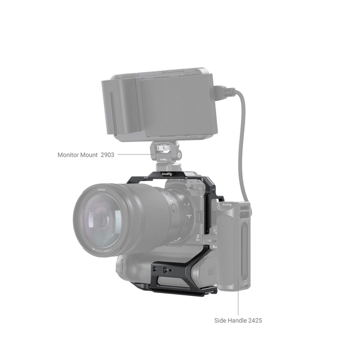 SmallRig 3866 Kamera Cage für Nikon Z 6II/Z 7II mit MB-N11 Akku-Griff