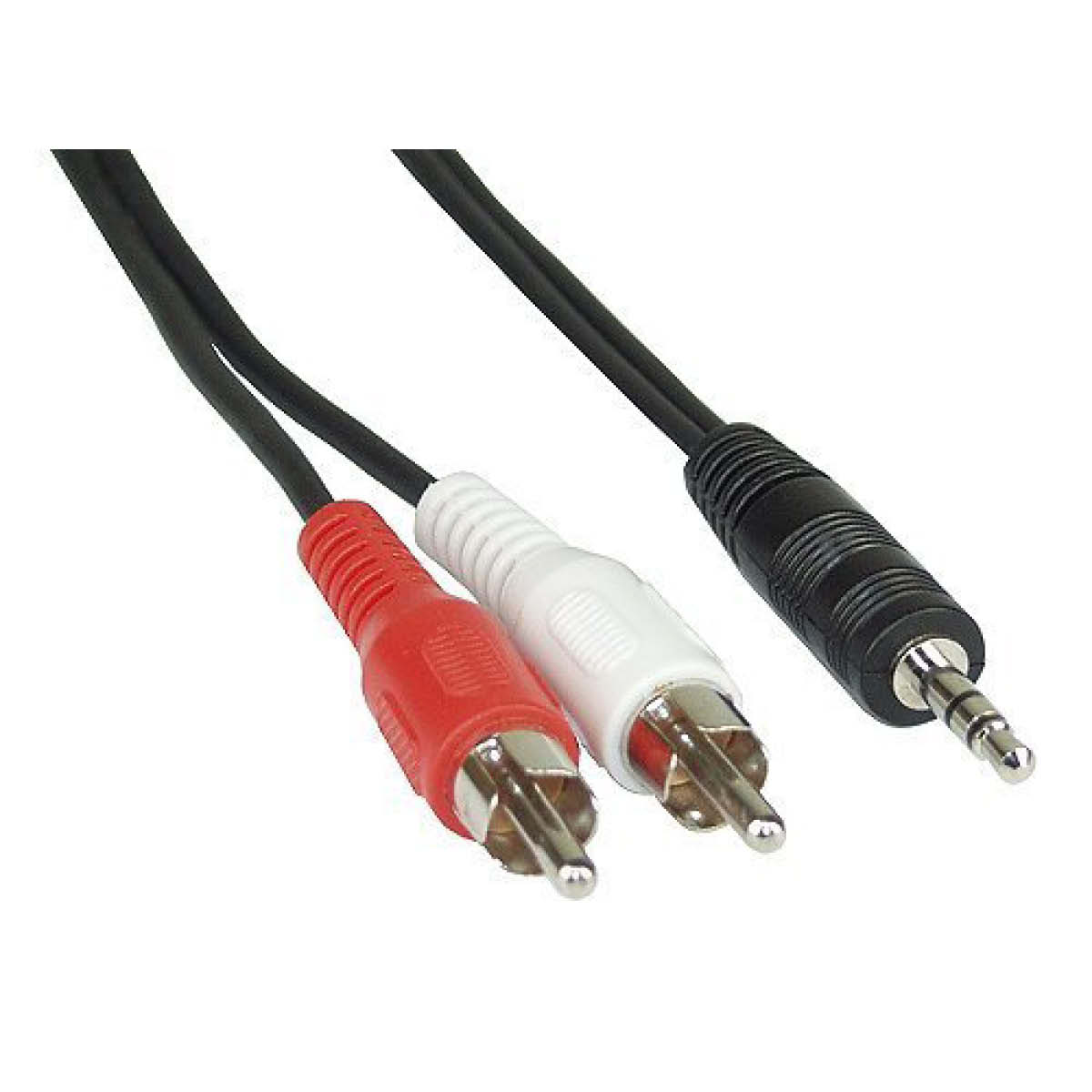 InLine 2x Cinch 1x Klinke Kabel 1,5m Schwarz