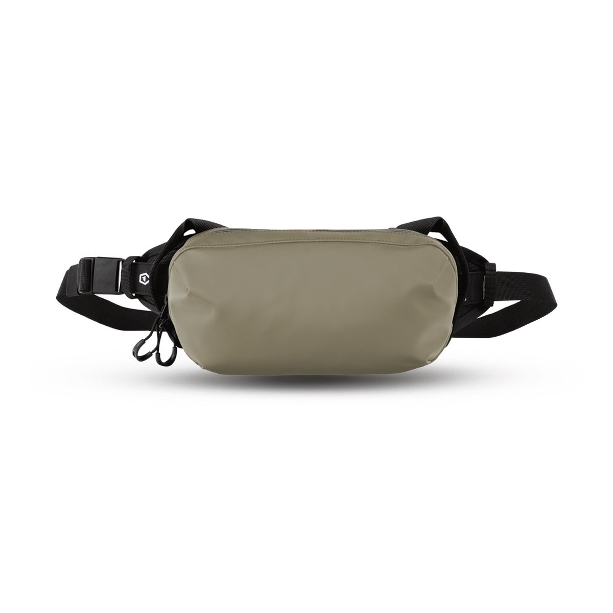 WANDRD D1 Fanny Pack Yuma Tan V2 - Frontansicht der Bauchtasche in Olivgrün