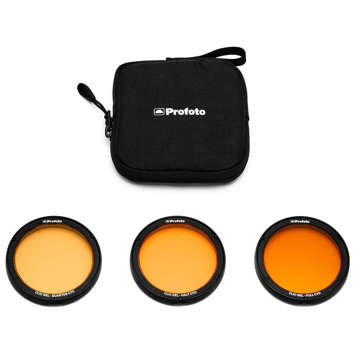 Profoto Clic CTO Kit Drei Profoto CTO Clic Gels und Schutztasche des Profoto Clic CTO Kit