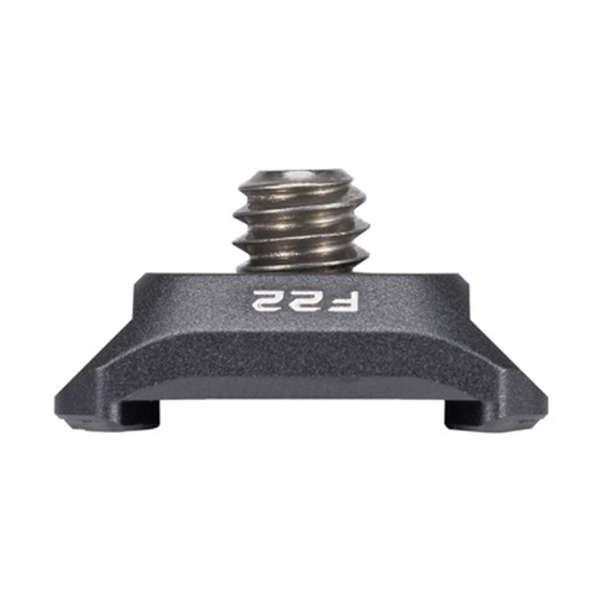 Falcam F22 Five-position Quick Release Plate 2538 - Seitenansicht des F22 Adapters mit Gewinde