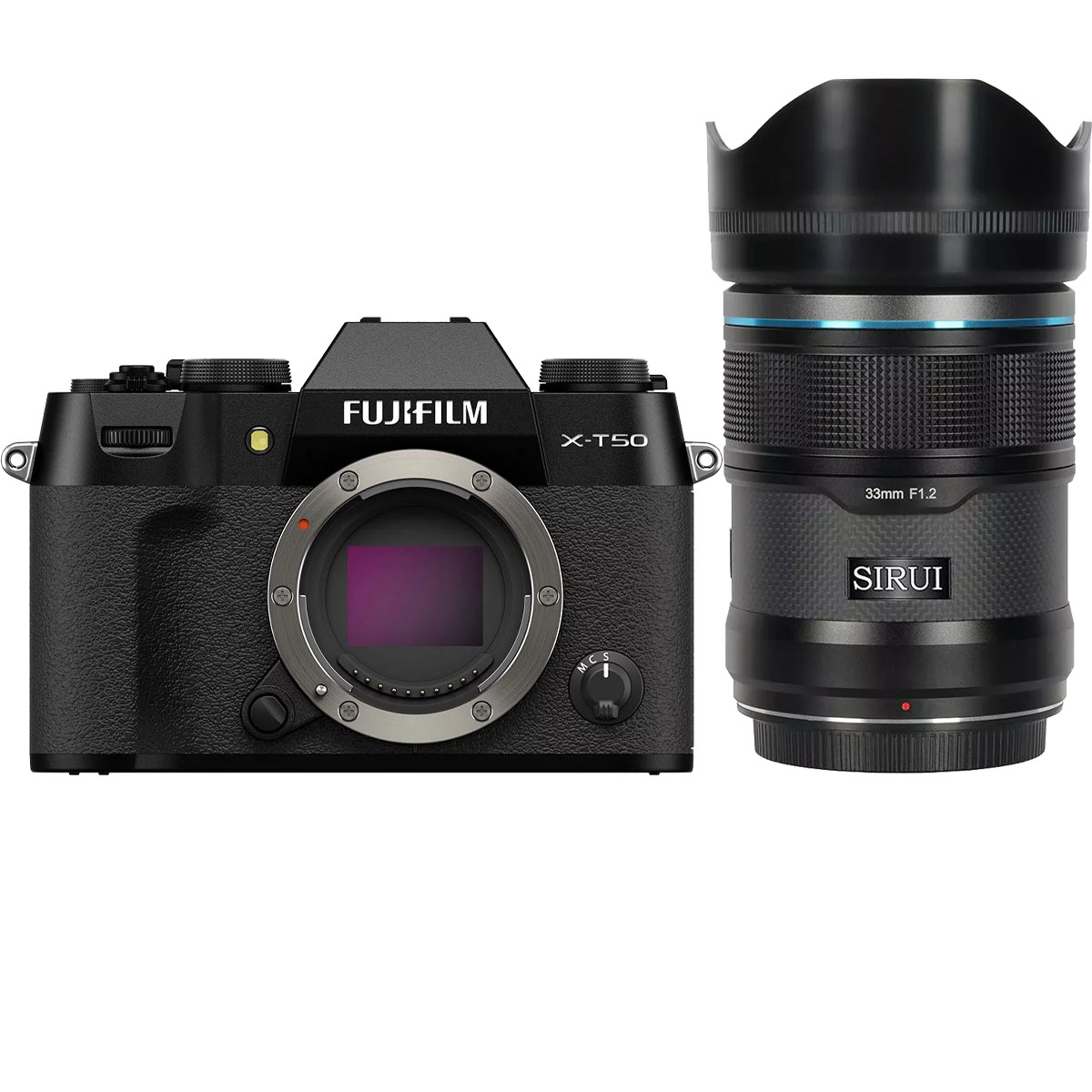 Fujifilm X-T50 Schwarz + Sirui 33 mm 1:1,2 Sniper AF Fuji X Schwarz