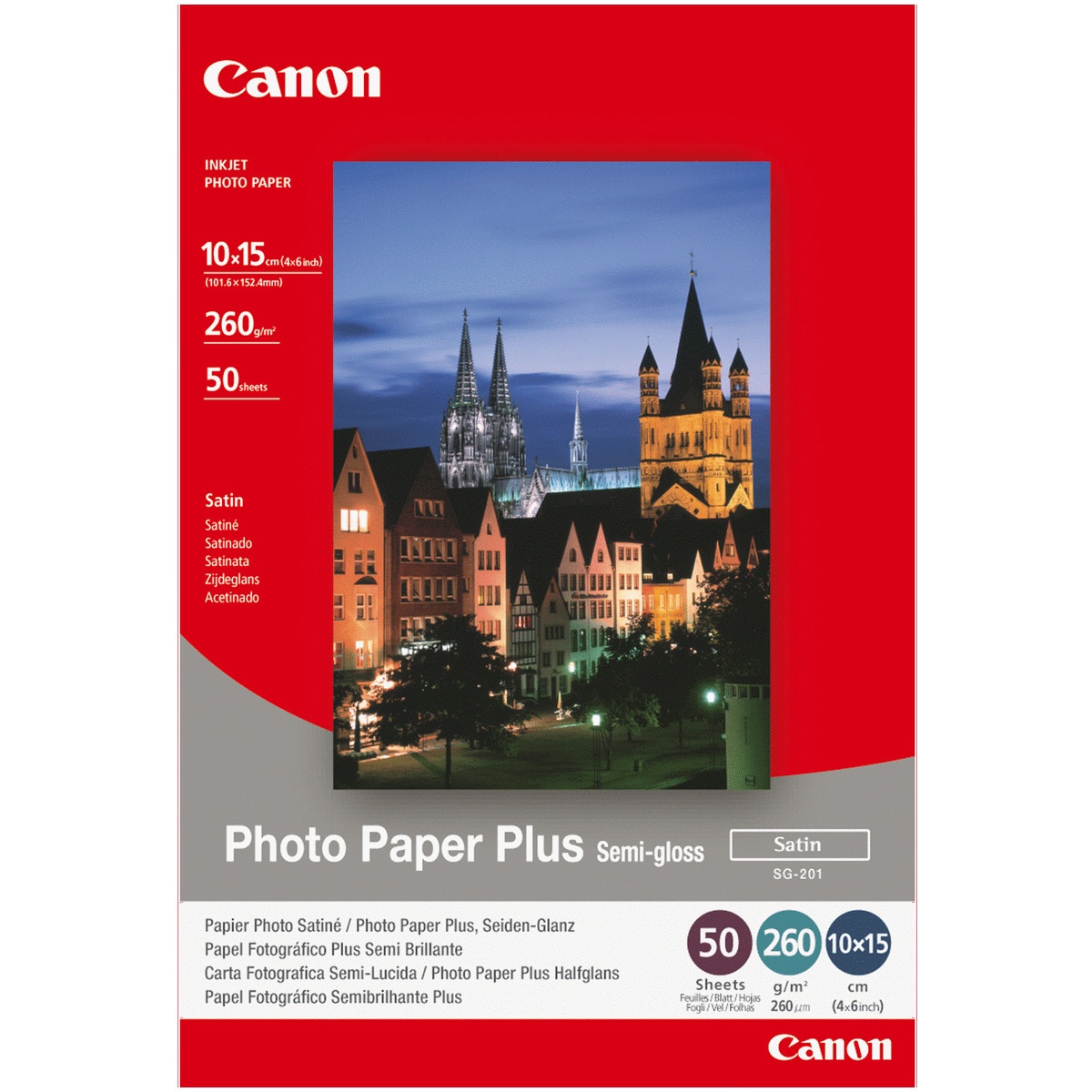 Canon SG-201 Seidenglanzpapier 10x15 cm 50 Blatt Canon SG-201 Seidenglanzpapier 10x15 cm 50 Blatt