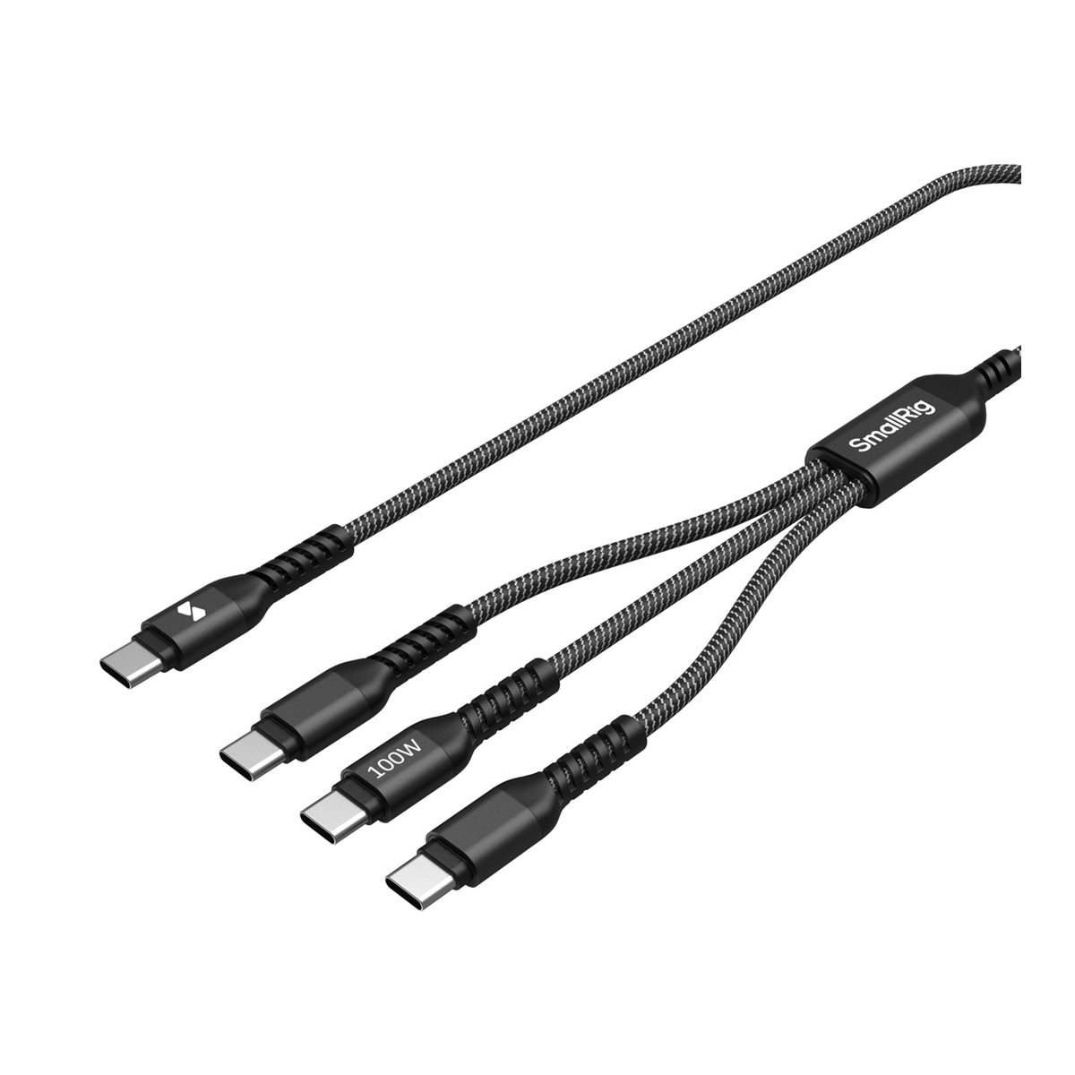 SmallRig 5079 3-in 1 USB-Stromkabel 1,20 m - SmallRig USB-C Splitterkabel mit 3x USB-C Ausgängen, einer 100W