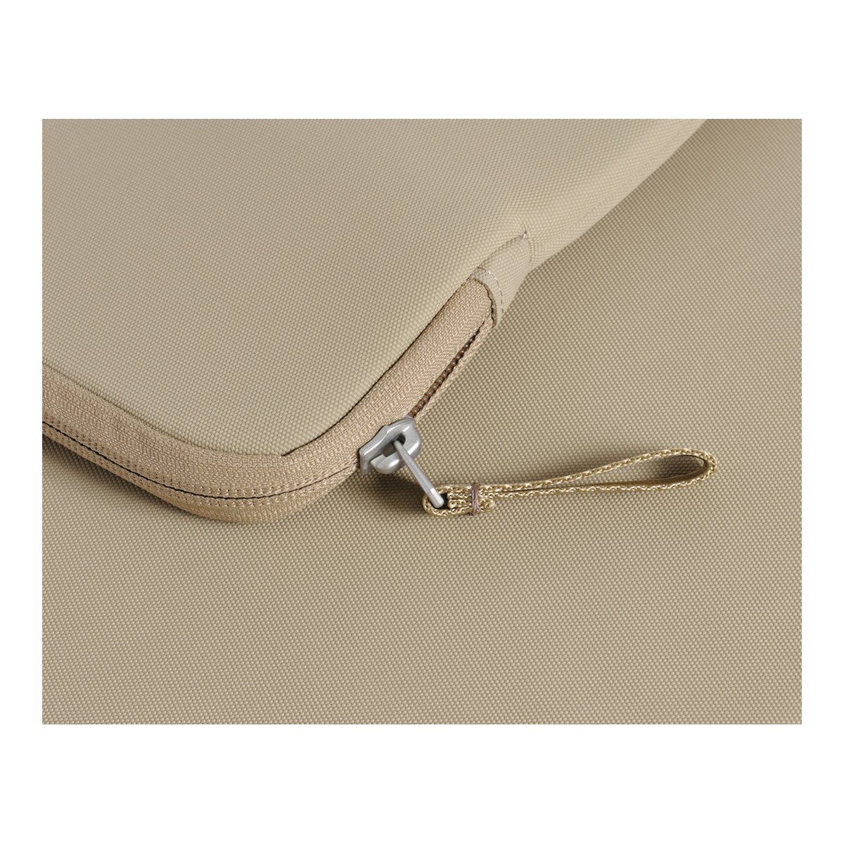 Urth Naos 15/16" Laptoptasche (Beige) - Detailansicht Reißverschluss mit Schlaufe