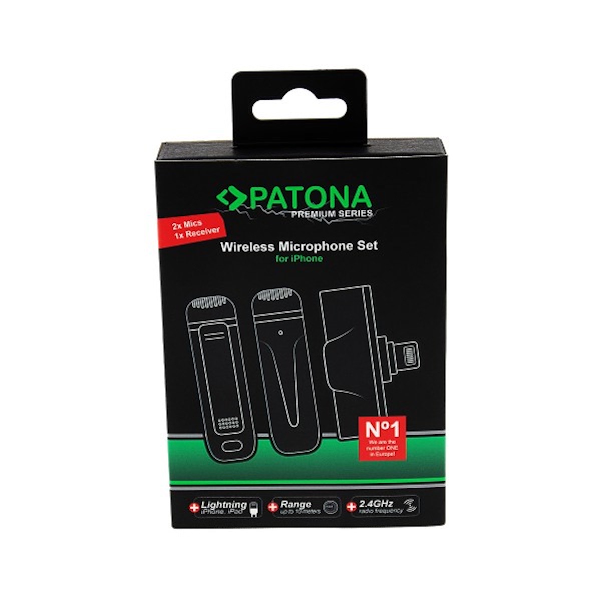 Patona Premium Ansteck Lavalier Mikrofone f. Apple