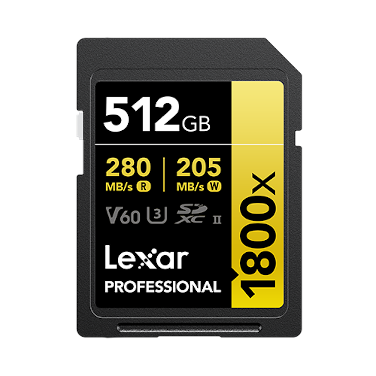 Lexar 512 GB SDXC Pro Gold 1800x V60 UHS-II