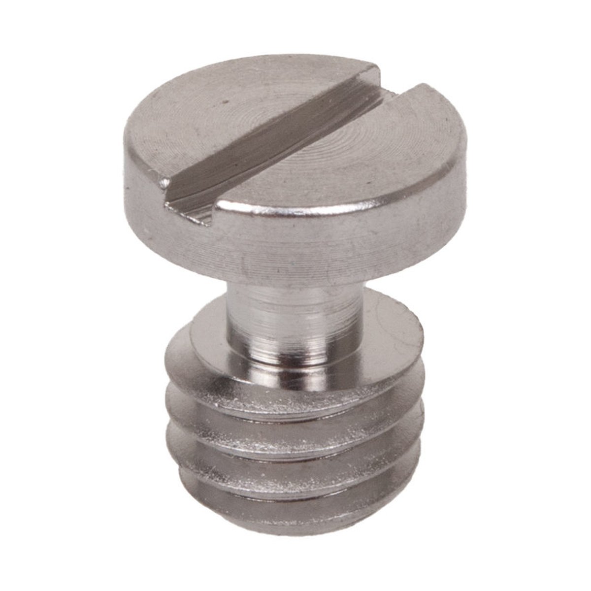 Caruba 3/8" Schraube - Metall 1 - Detailansicht einer silbernen Zylinderkopfschraube mit Schlitz