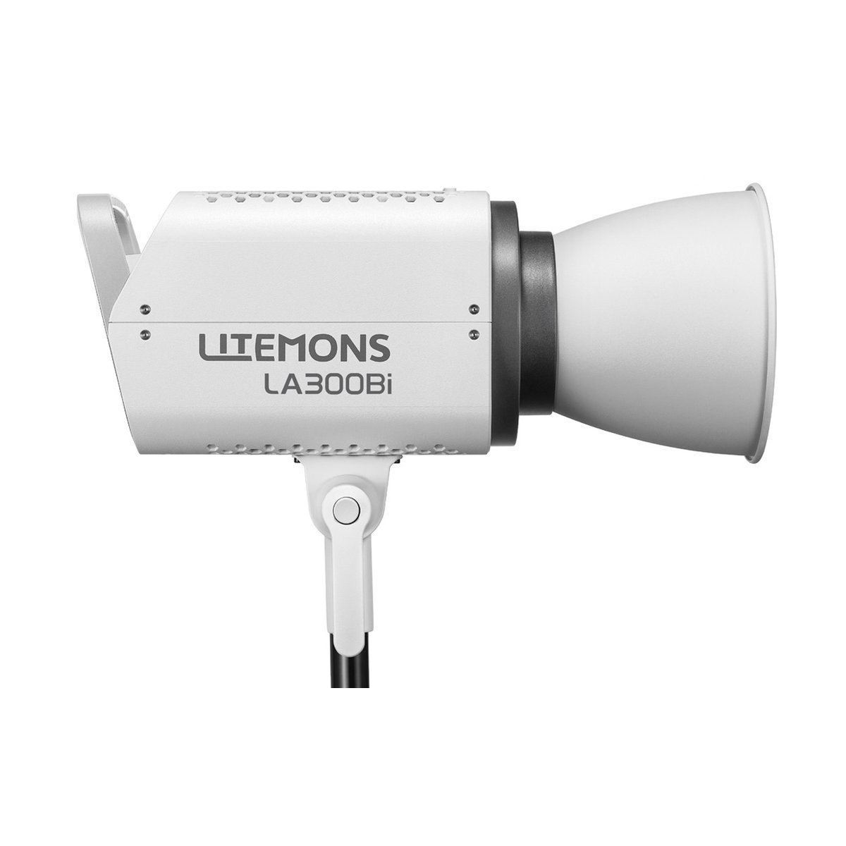 Godox Litemons BI LED Video Light Kit LA300BI K1 - Frontansicht der LITEMONS LA300Bi LED-Videoleuchte mit Reflektor