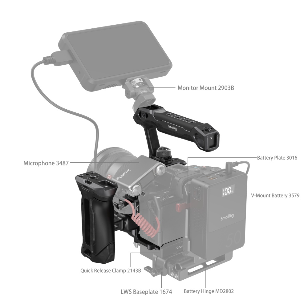 SmallRig 3710 Rhinoceros Advanced Cage Kit für Sony Alpha 7R V / Alpha 7 IV / Alpha 7S III