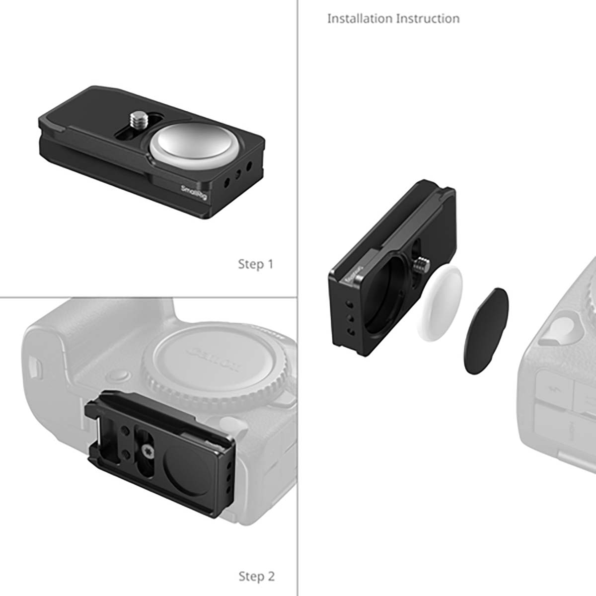 SmallRig MD5424 Arca-Swiss Montageplatte für AirTag für Canon
