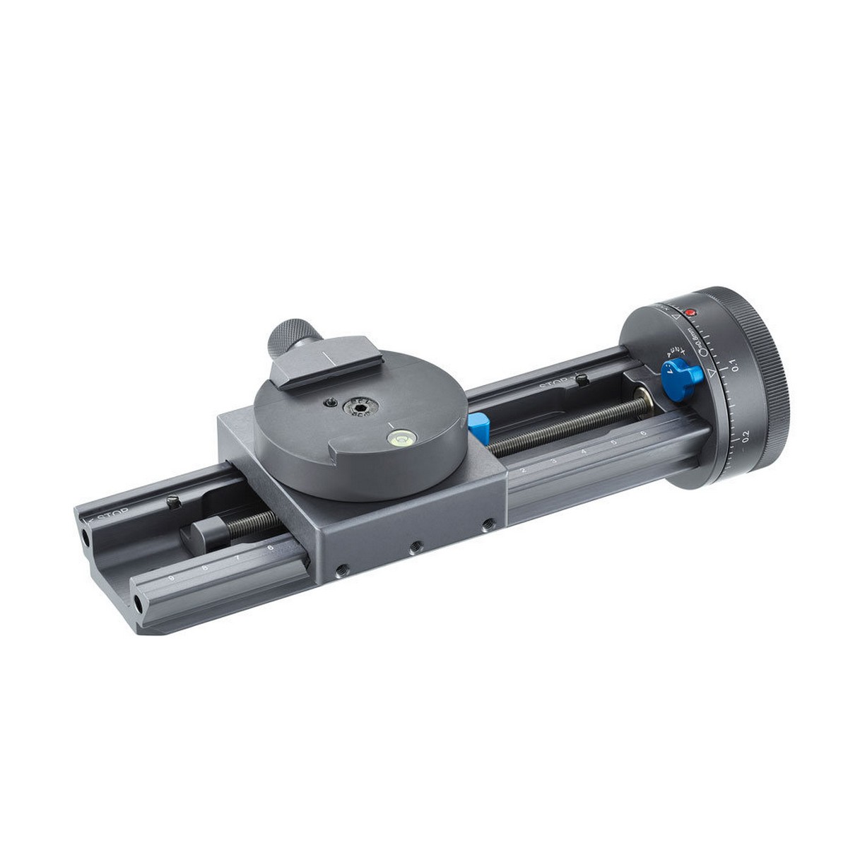 Novoflex Einstellschlitten mit Fokusrad und Rasterungen