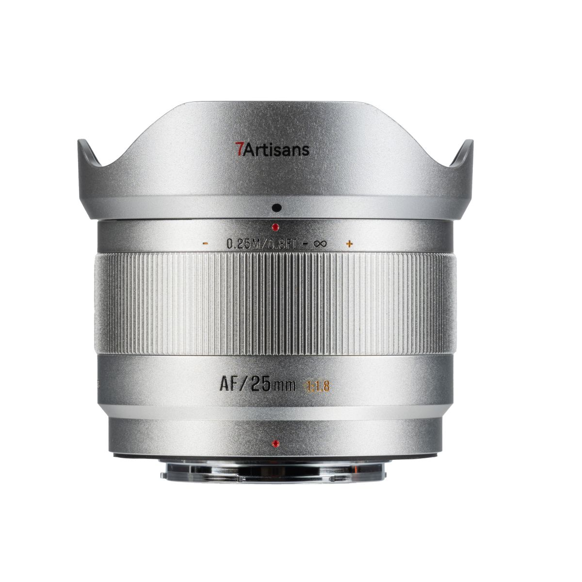 7Artisans 25 mm 1:1,8 AF Lite Fuji X Silber