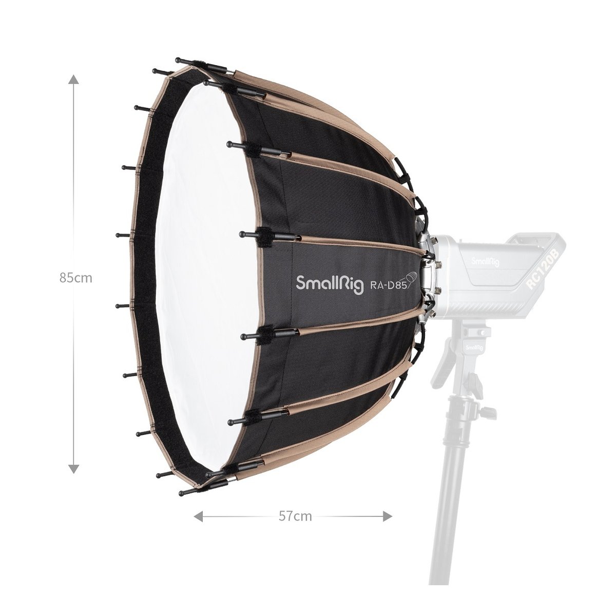 SmallRig 3586 RA-D85 Parabolic Softbox - SmallRig RA-D85 Softbox mit Maßen 85x57cm an einem Licht SmallRig 3586 RA-D85 Parabolic Softbox - SmallRig RA-D85 Softbox mit Maßen 85x57cm an einem Licht