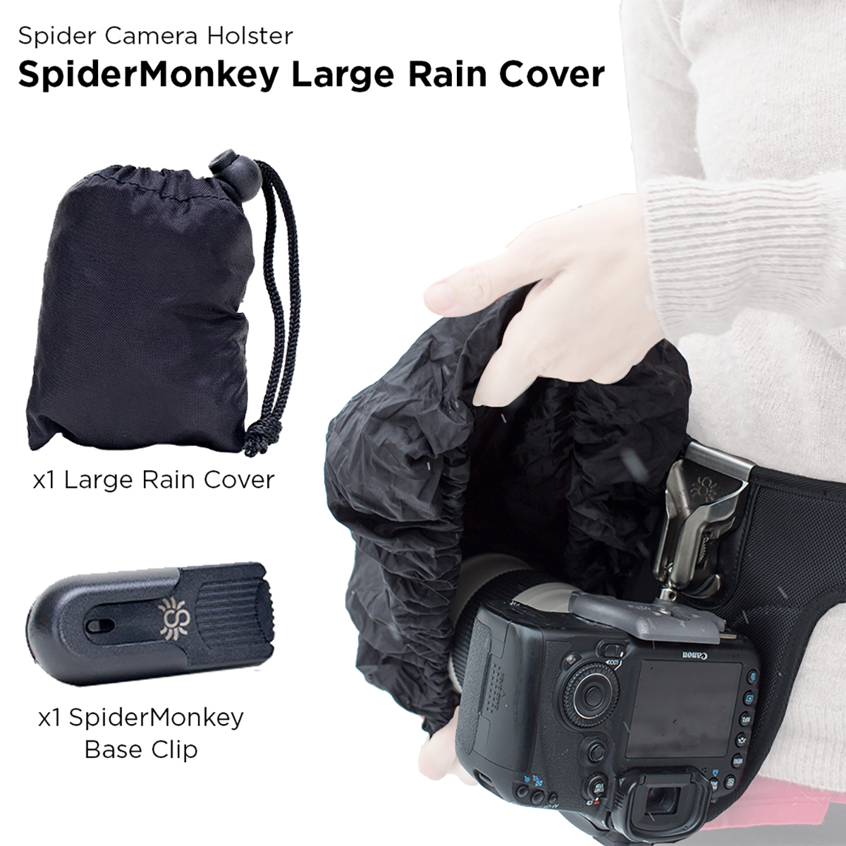 Spider Monkey Large Rain Cover + Base Clip