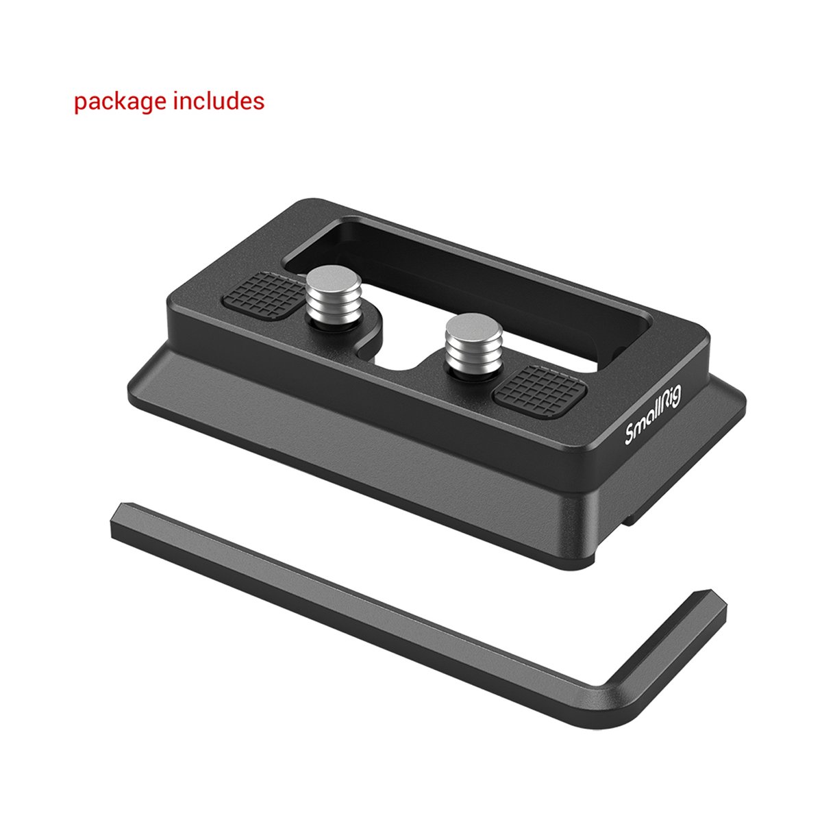 SmallRig 3154 ARCA-Schnellwechselplatte für DJI RS 2 & RSC 2 Gimbal - Lieferumfang: schwarze Schnellwechselplatte mit zwei Schrauben und Inbusschlüssel