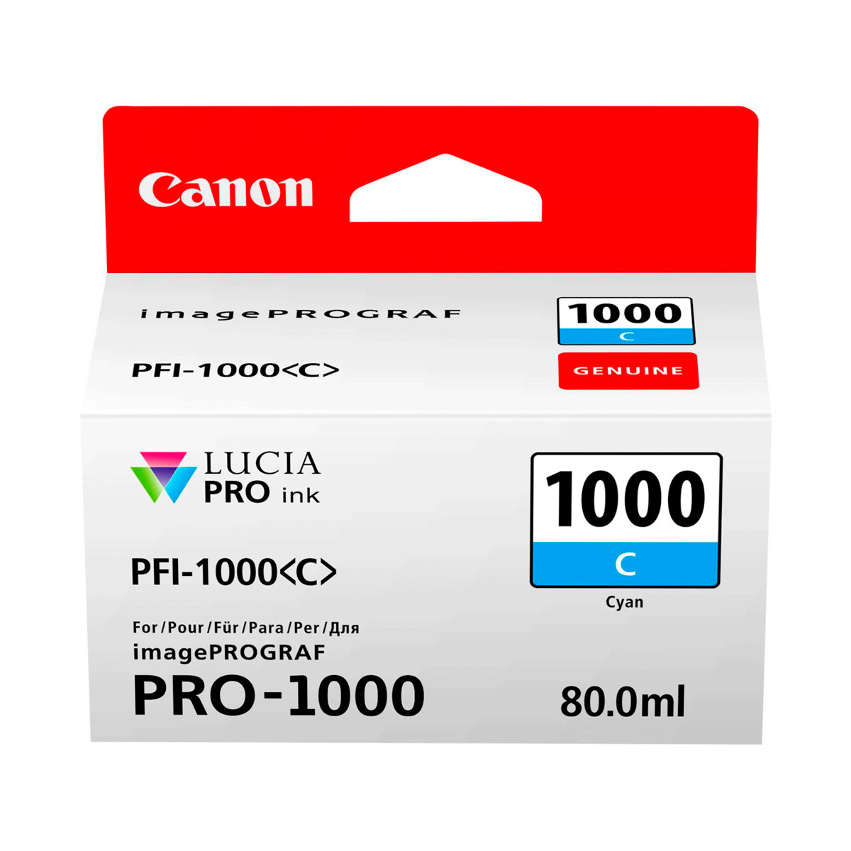 Canon PFI-1000C cyan 80 ml Tinte für Canon imagePROGRAF PRO-1000 Canon PFI-1000C cyan 80 ml Tinte für Canon imagePROGRAF PRO-1000