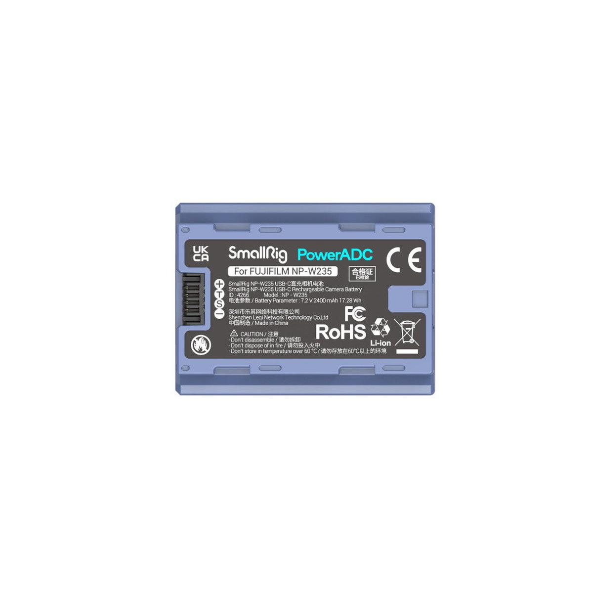 SmallRig 4266 NP-W235 USB-C Rechargeable Camera Battery