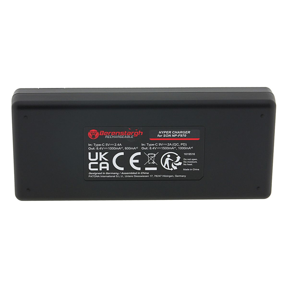 Berenstargh Hyper PD Ladegerät für Sony F550 F750 F970 FM50 FM500H inkl. USB-C Kabel