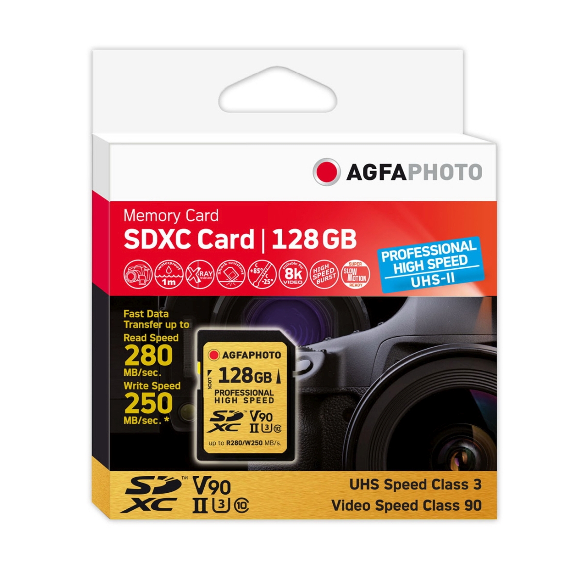 AgfaPhoto 128 GB SDXC-Karte UHS-II V90 280/250 MB/s