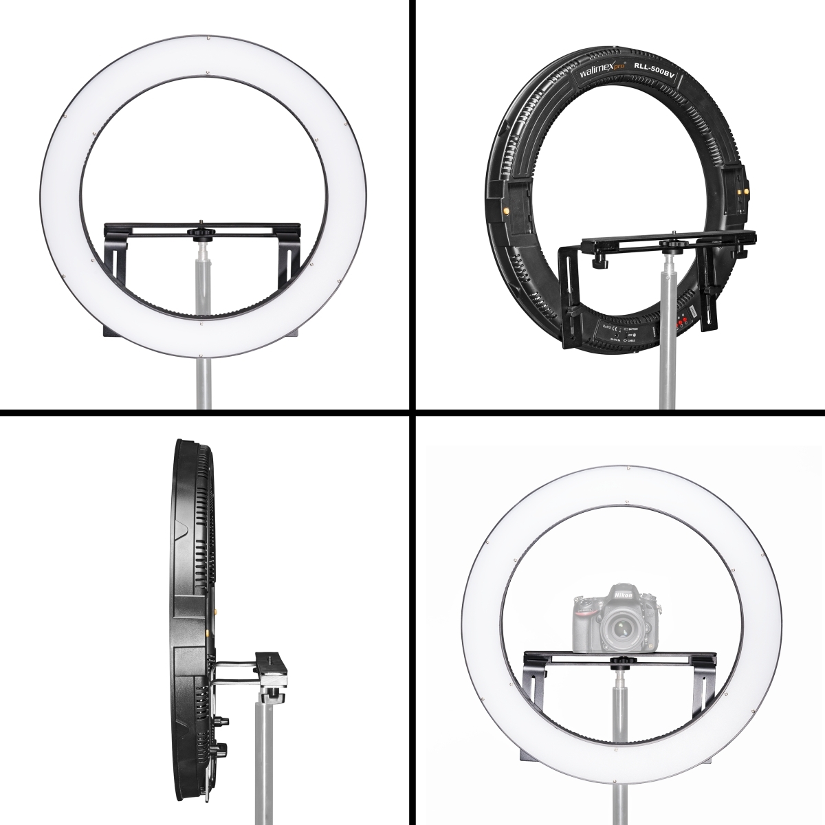 Walimex pro LED Ringleuchte 500 Bi Color Set2 Akku