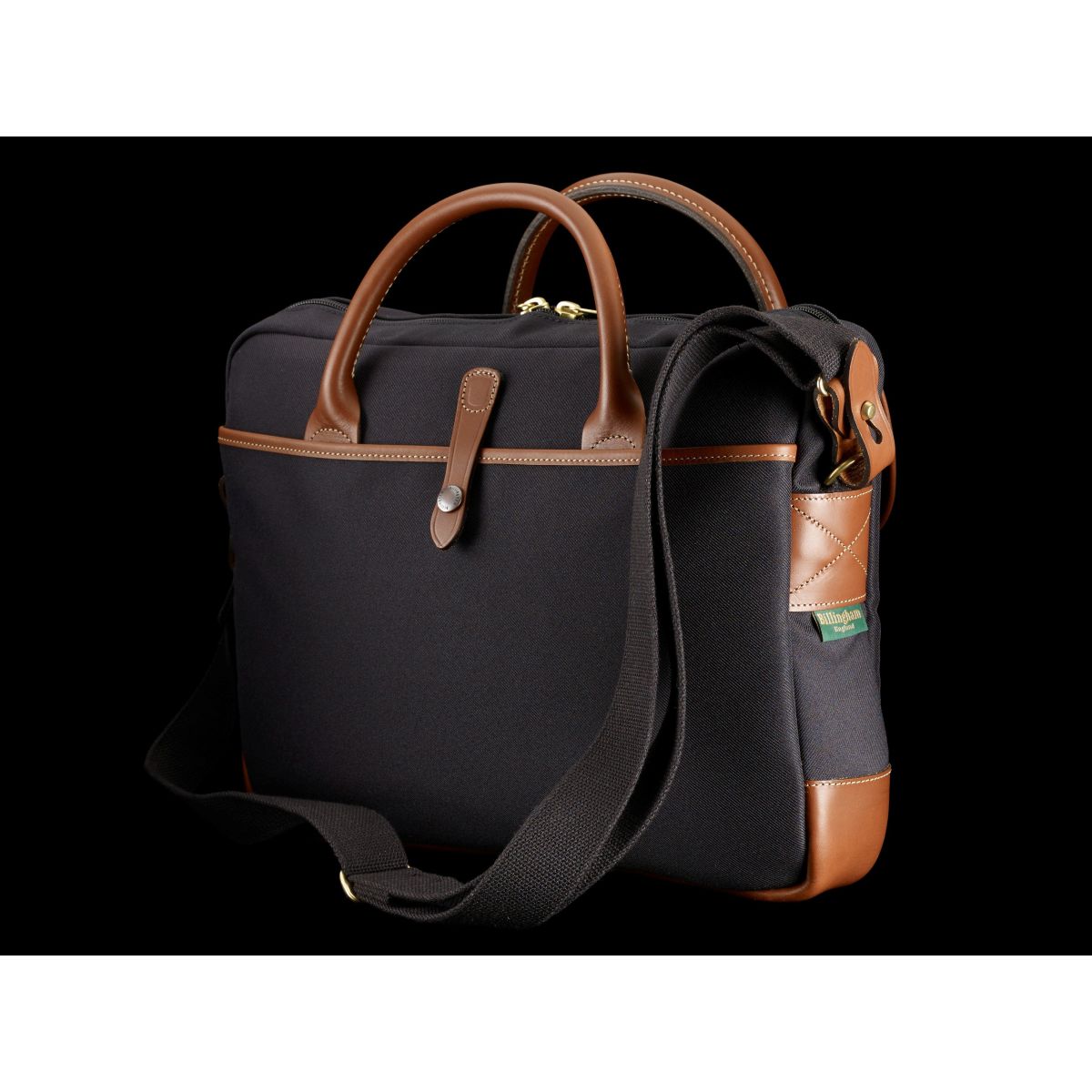 Billingham Thomas Aktentasche / Laptoptasche - Schwarz FibreNyte / Schwarzes Leder