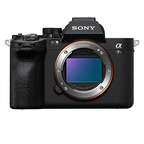 Sony Alpha 7R V Vollformatkamera, Frontansicht ohne Objektiv