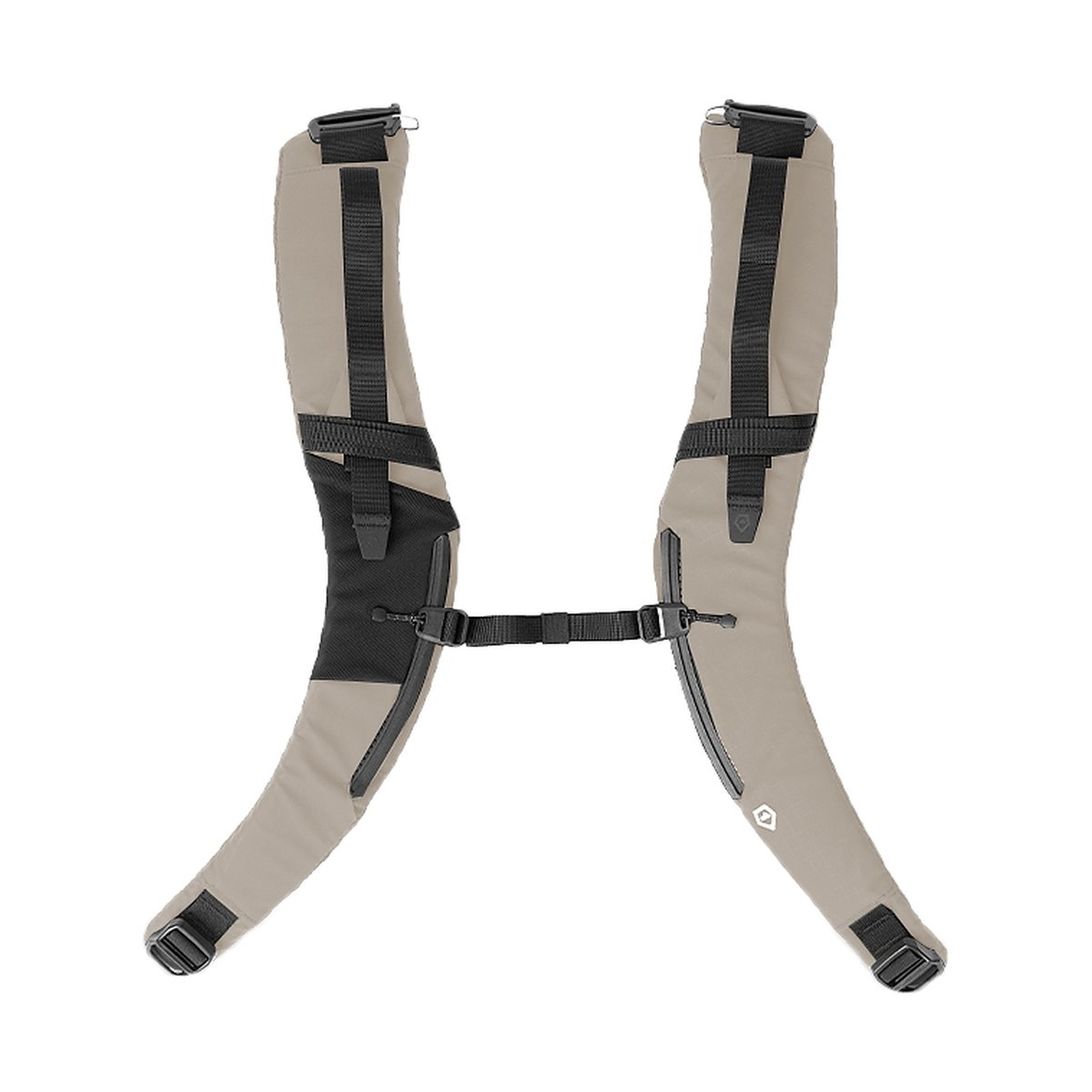 WANDRD Trekking Schoulder Straps M/L Tan - Frontansicht der Schultergurte