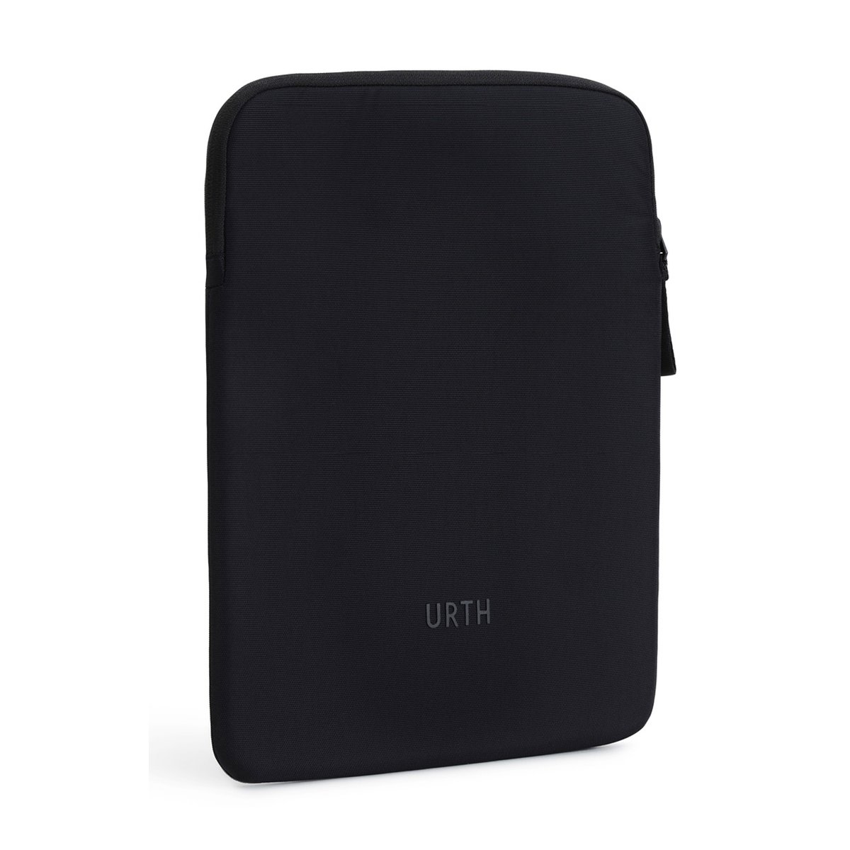 Urth Naos 13/14" Laptoptasche (Schwarz) - Frontansicht: schwarze Laptophülle mit Urth-Logo.