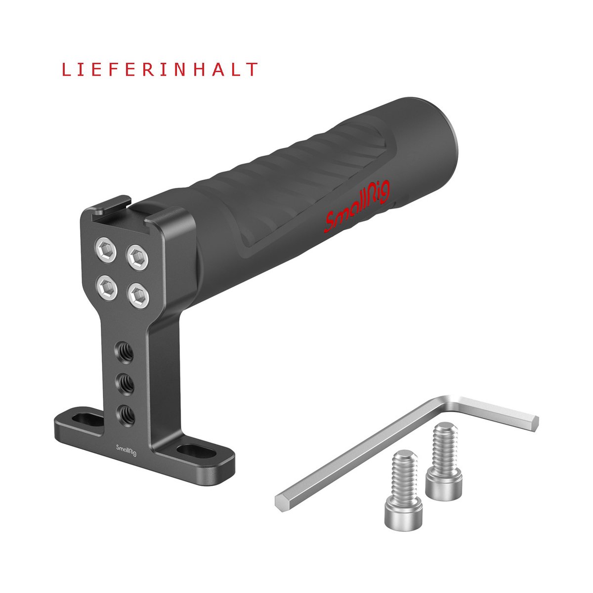 SmallRig 1446C Topgriff (Gummi) - Lieferumfang: SmallRig Kamera-Seitenhandgriff mit Schrauben und Innensechskantschlüssel