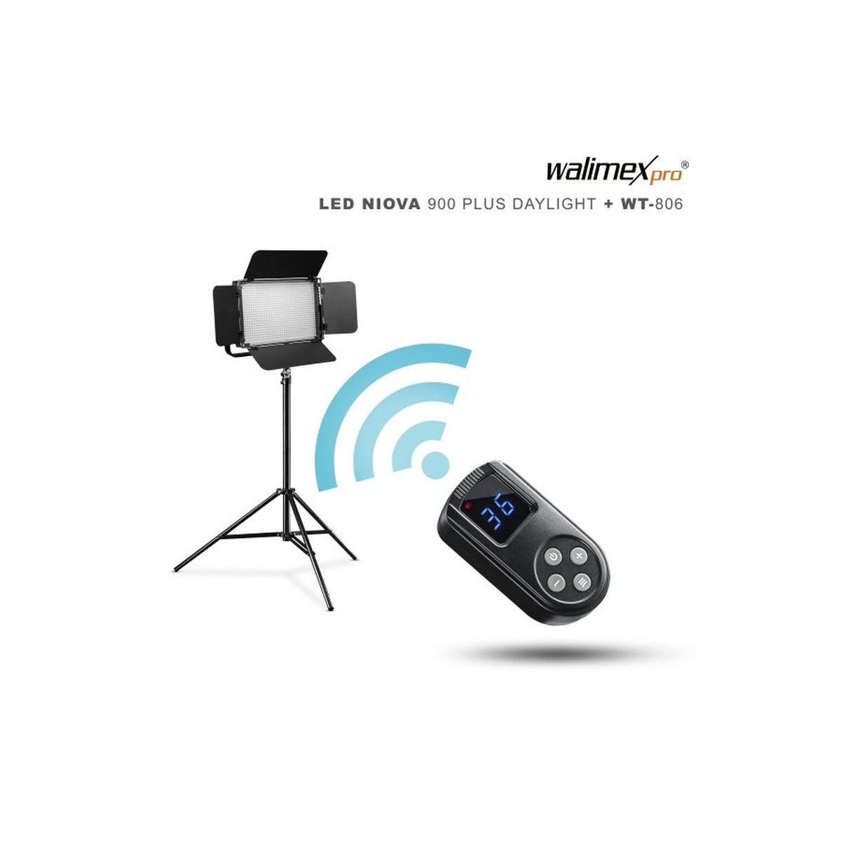 Walimex pro LED Niova 900 Plus Daylight 54W Set mit WT-806 Stativ