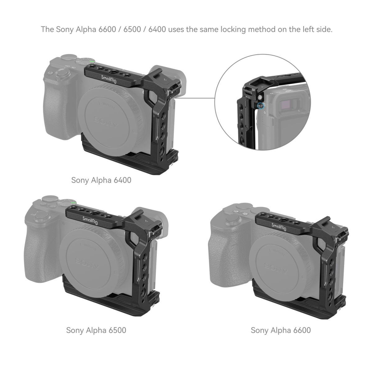 SmallRig 4337 Halfcage für Sony Alpha 6700 / 6600 / 6500 / 6400