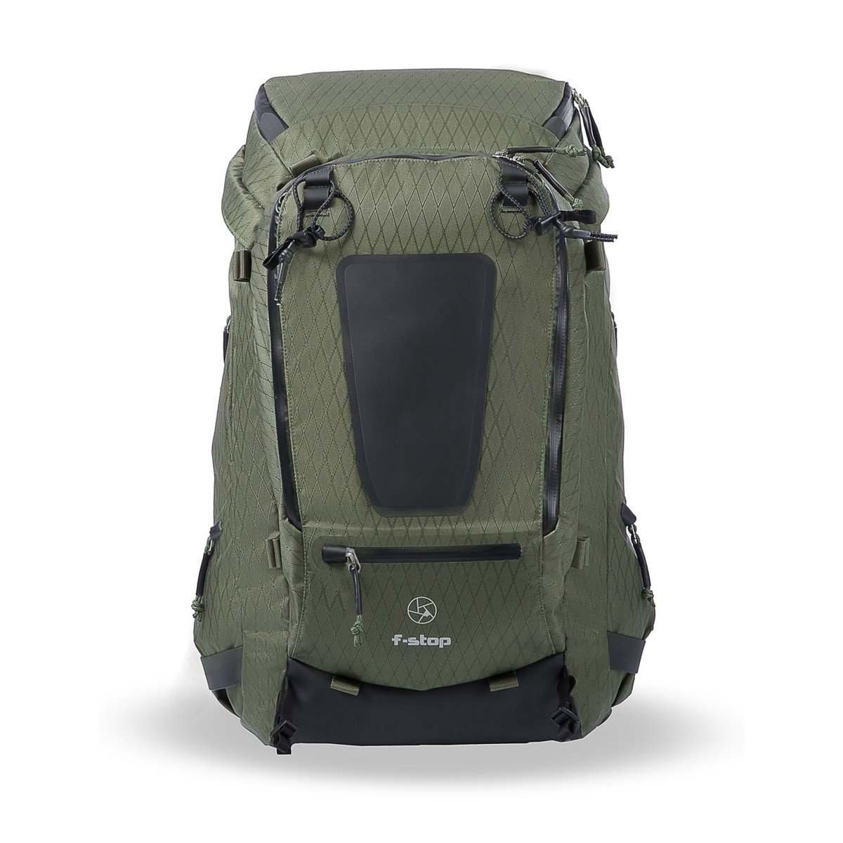 F-Stop DuraDiamond Tilopa - Zypresse - Frontansicht eines grünen F-stop Rucksacks. F-Stop DuraDiamond Tilopa - Zypresse - Frontansicht eines grünen F-stop Rucksacks.
