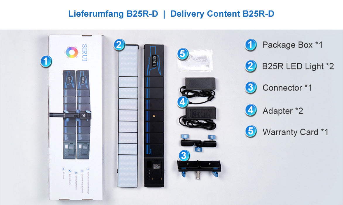 Sirui B25R LED Flächenleuchte Dragon-Serie + Halterung