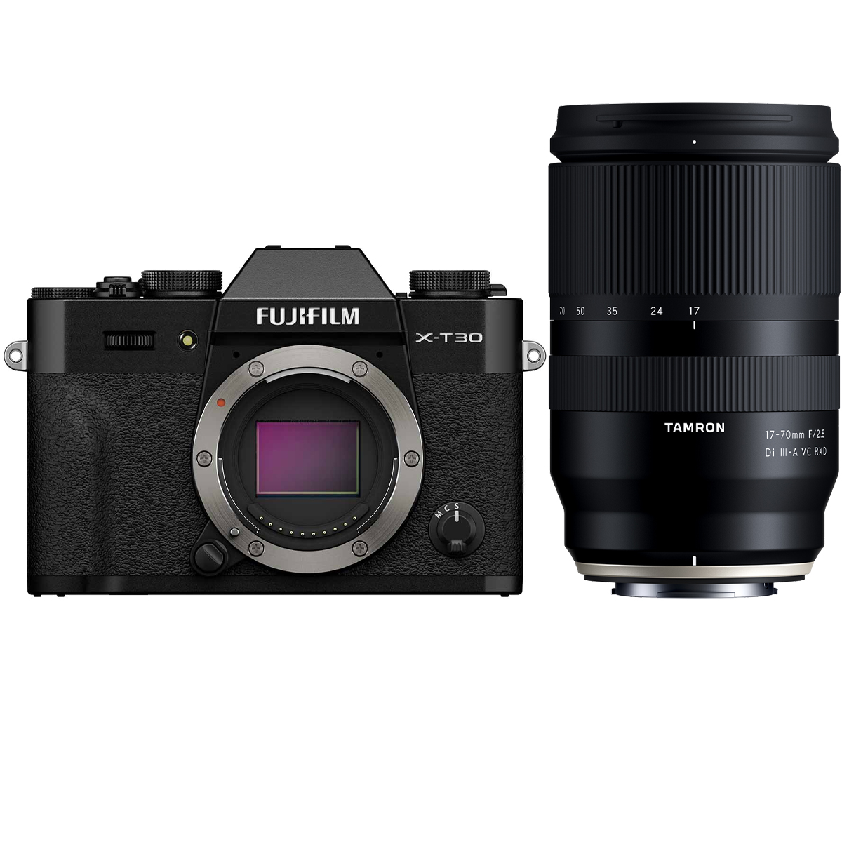 Fujifilm X-T30 III Schwarz mit Tamron 17-70 mm 1:2,8 Di III-A VC RXD