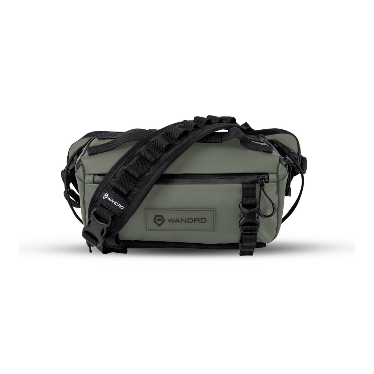 WANDRD ROGUE Sling 6L Wasatch Green - Grüne WANDRD Sling Bag, Frontansicht.