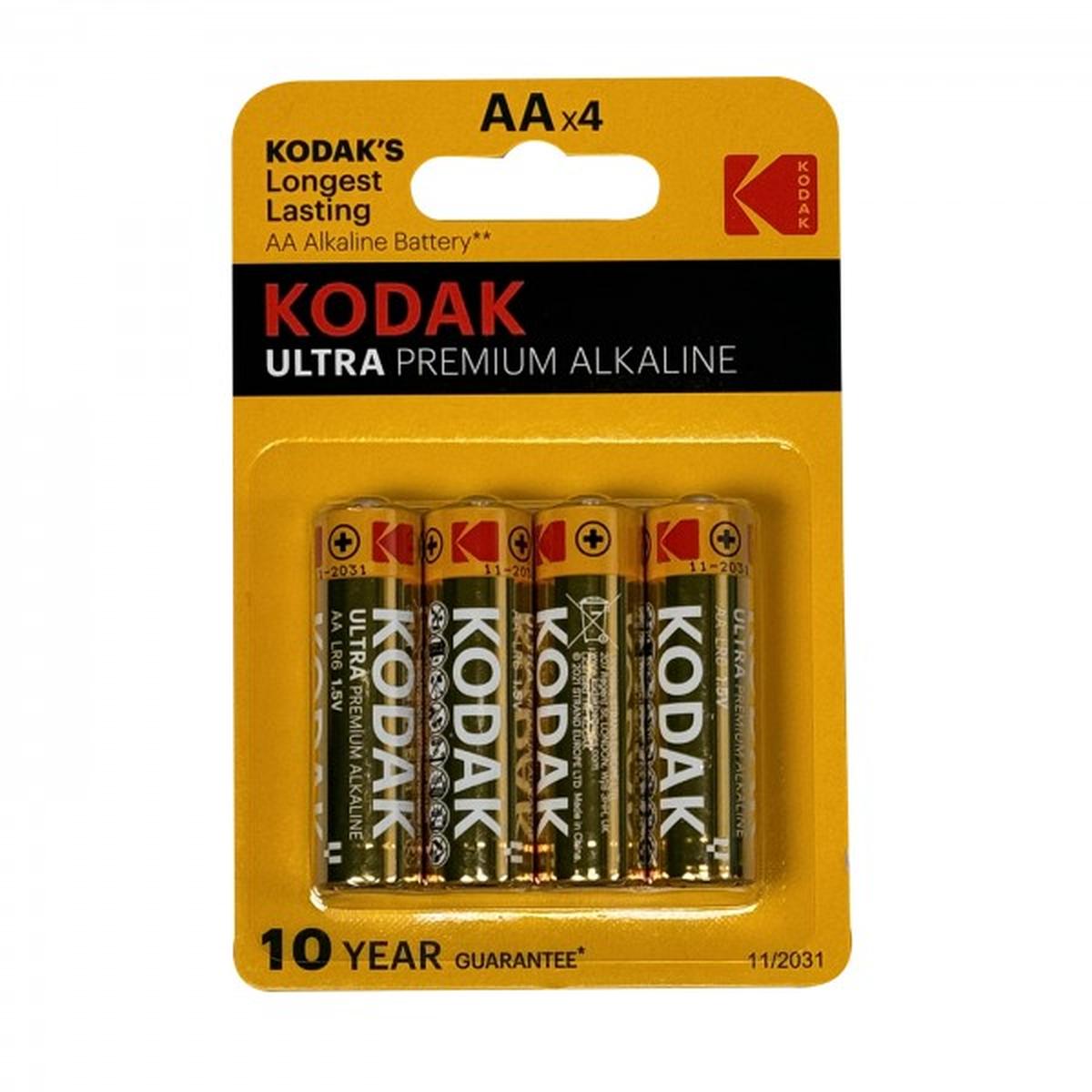 KODAK Ultra Premium Mignon Batterie (AA), 4 Stück