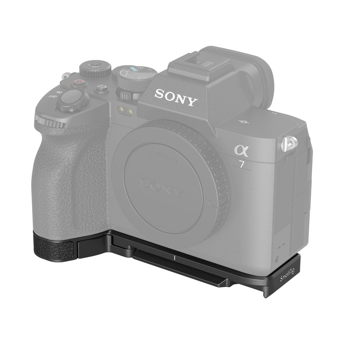 SmallRig 3666B Grundplatte für Sony Alpha 7R V+Alpha 7 IV - Anwendungsbeispiel: SmallRig L-Winkel an Sony Alpha 7 Kamera montiert, perspektivische Ansicht SmallRig 3666B Grundplatte für Sony Alpha 7R V+Alpha 7 IV - Anwendungsbeispiel: SmallRig L-Winkel an Sony Alpha 7 Kamera montiert, perspektivische Ansicht