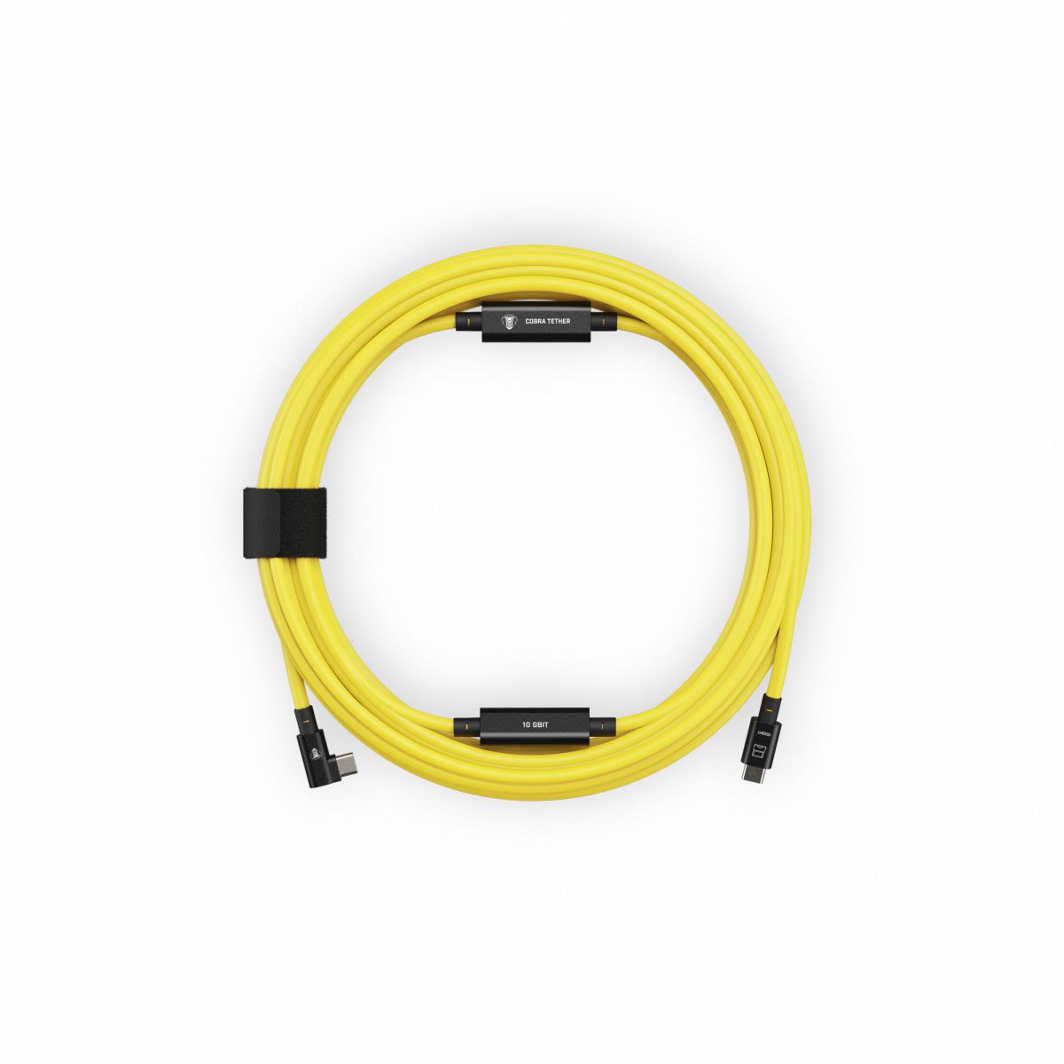 CobraTether USB-C zu USB-C (90°) 10 Gbit/s 10m  Gelb