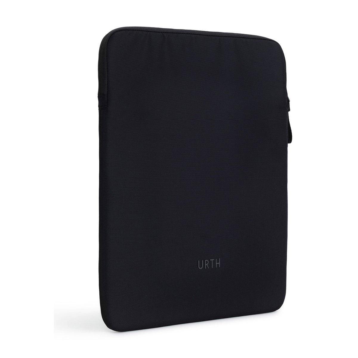 Urth Naos 15/16" Laptoptasche (Schwarz) - Frontansicht der schwarzen Laptop-Schutzhülle mit URTH-Logo.