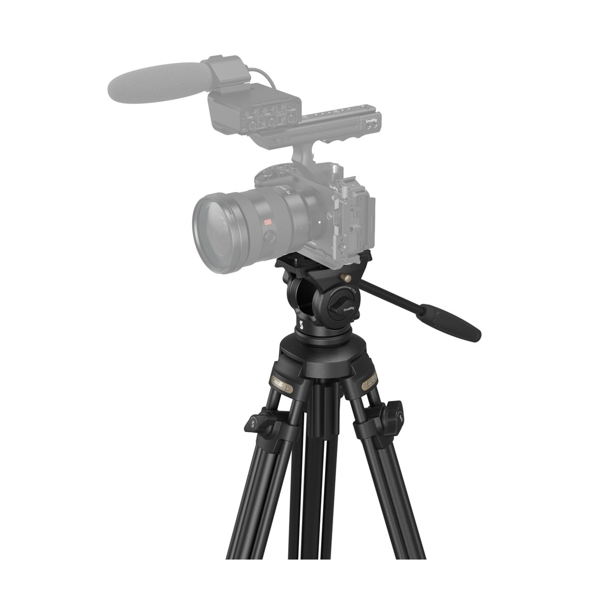 SmallRig 4684 AD-50 Light Stativ - Stativ mit Fluidkopf und Schwenkarm, mit Kamera-Rig im Anwendungsbeispiel SmallRig 4684 AD-50 Light Stativ - Stativ mit Fluidkopf und Schwenkarm, mit Kamera-Rig im Anwendungsbeispiel